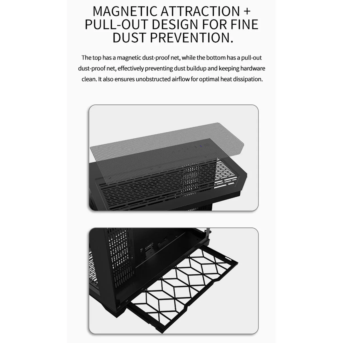Coolman Spectra Luxe ATX Case (Black, White) - Image 14