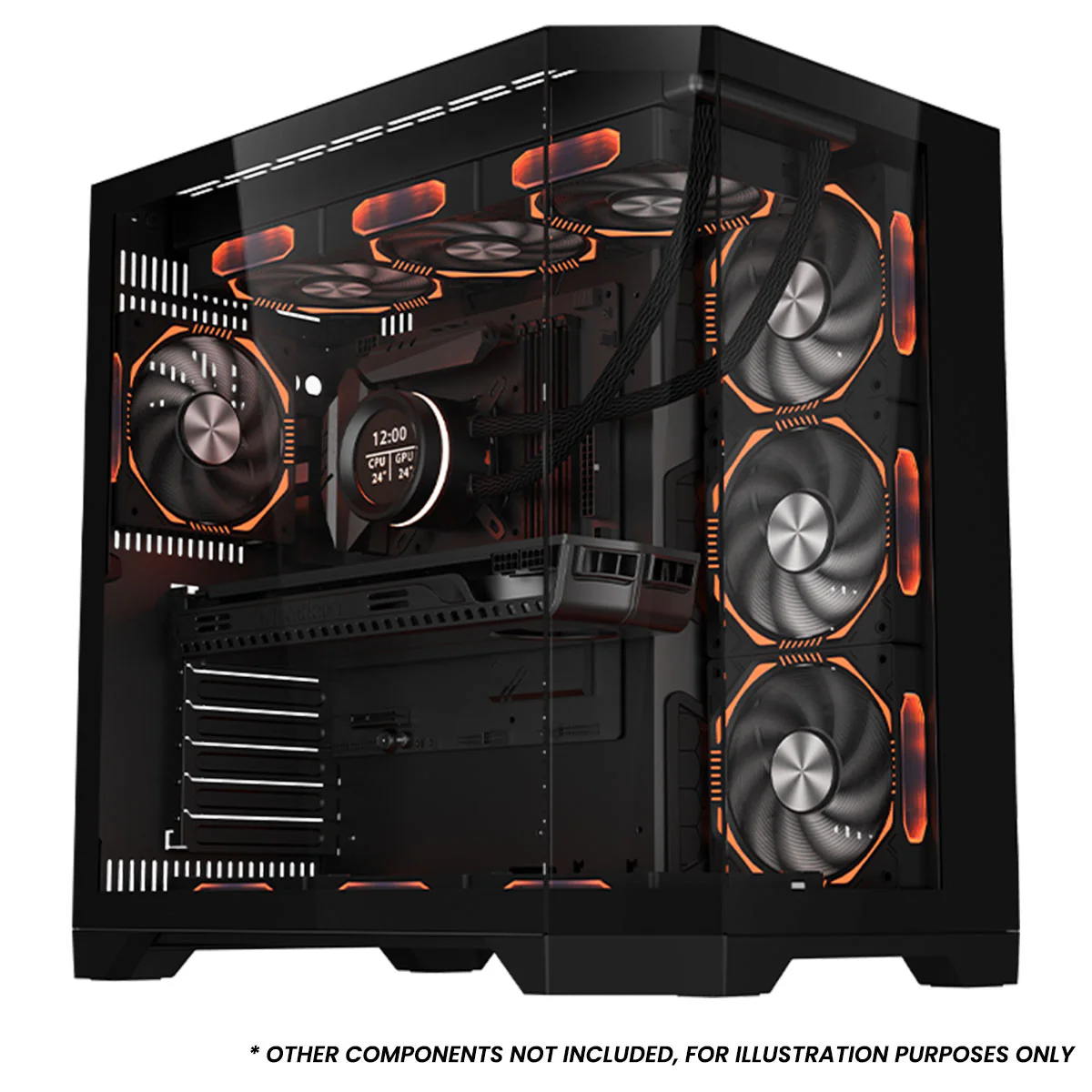 Coolman Spectra Luxe ATX Case (Black, White) - Image 2