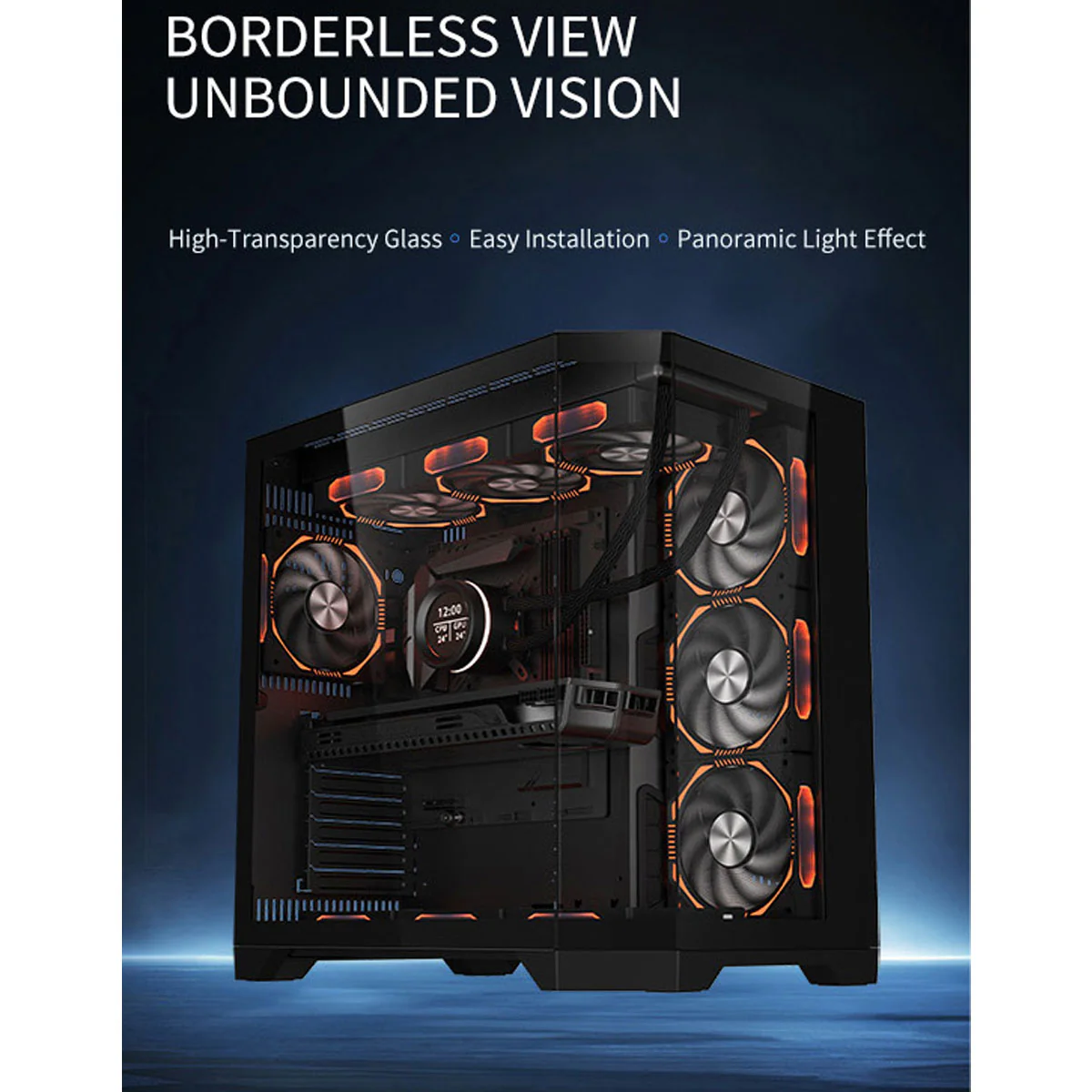 Coolman Spectra Luxe ATX Case (Black, White) - Image 22