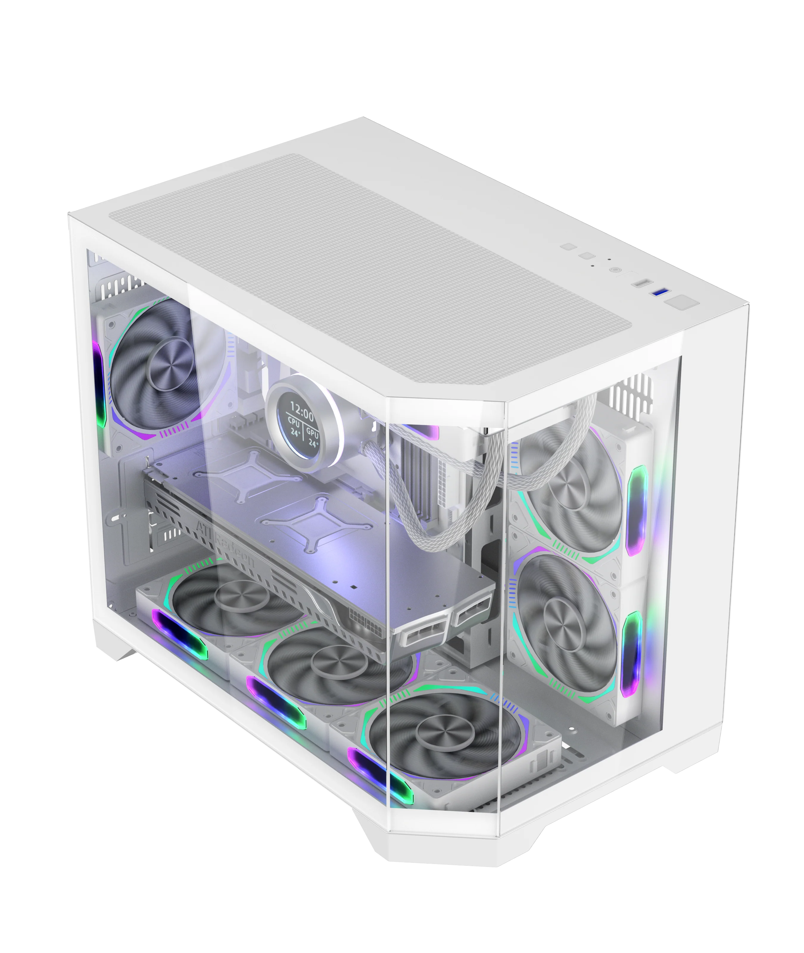 Coolman Spectra M-ATX Case (Black, White) - Image 3