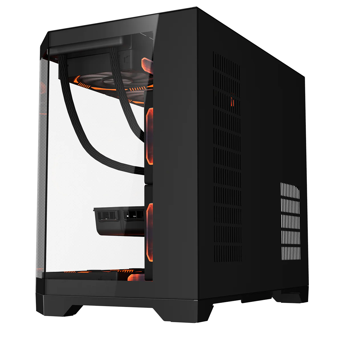 Coolman Spectra M-ATX/ITX PC Case with Customizable LCD Screen Display (Black, White) - Image 3