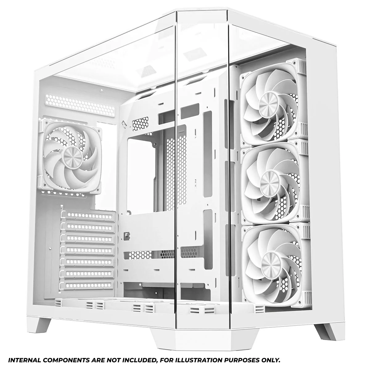 Coolman Zentra Luxe ATX Vision PC Case (Black, White) - Image 25