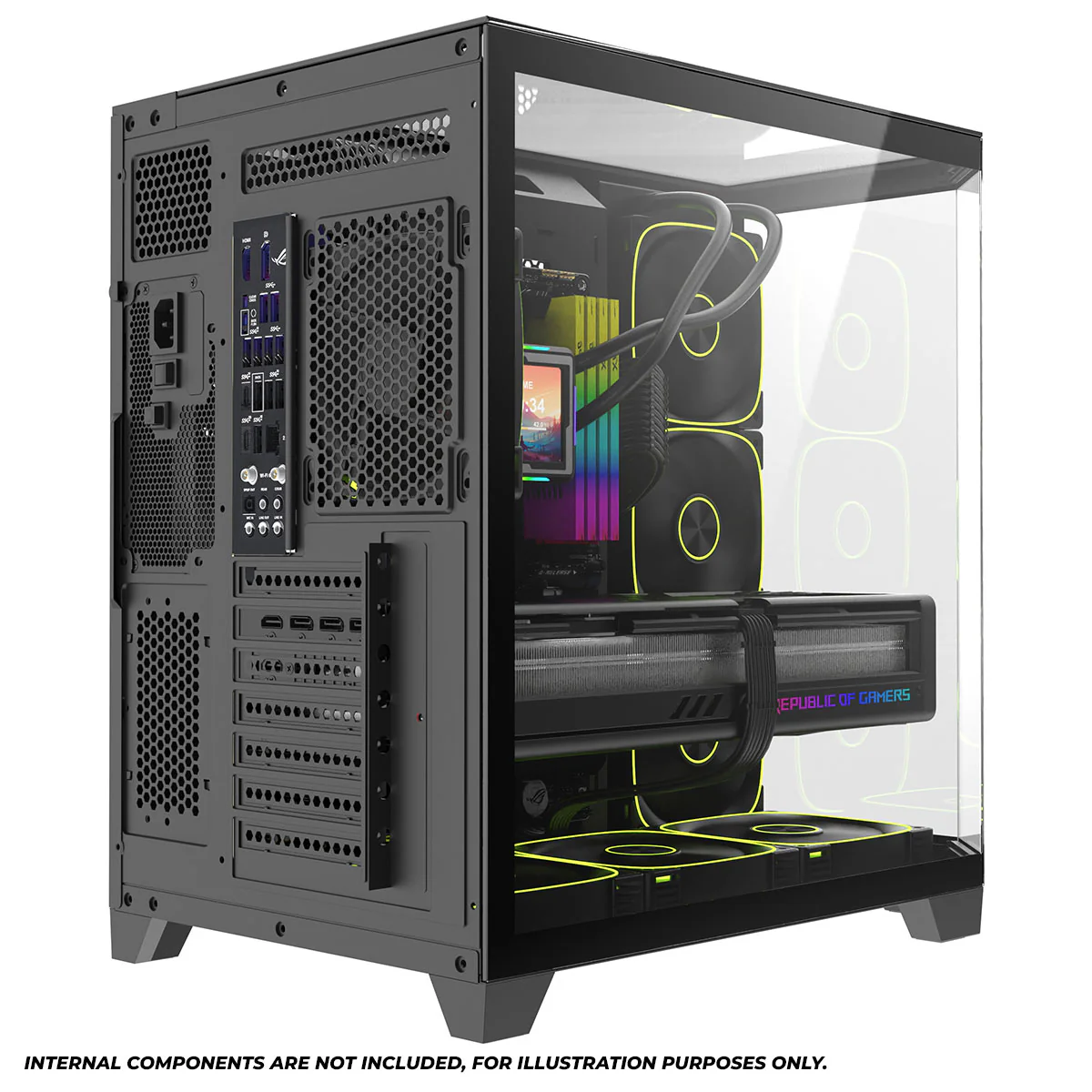 Coolman Zentra Luxe ATX Vision PC Case (Black, White) - Image 5
