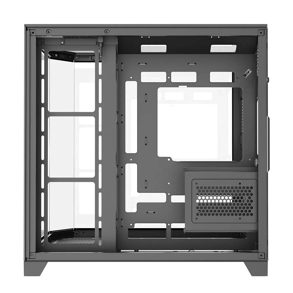 Coolman Zentra Luxe ATX Vision PC Case (Black, White) - Image 7