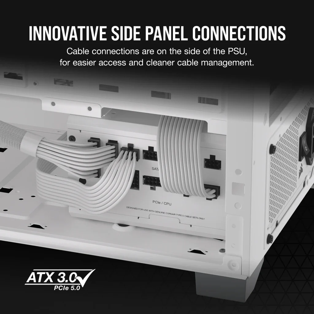 Corsair RMx RM1200x Shift 1200W ATX 80 Plus Gold Fully-Modular ATX Power Supply (White) - Image 10