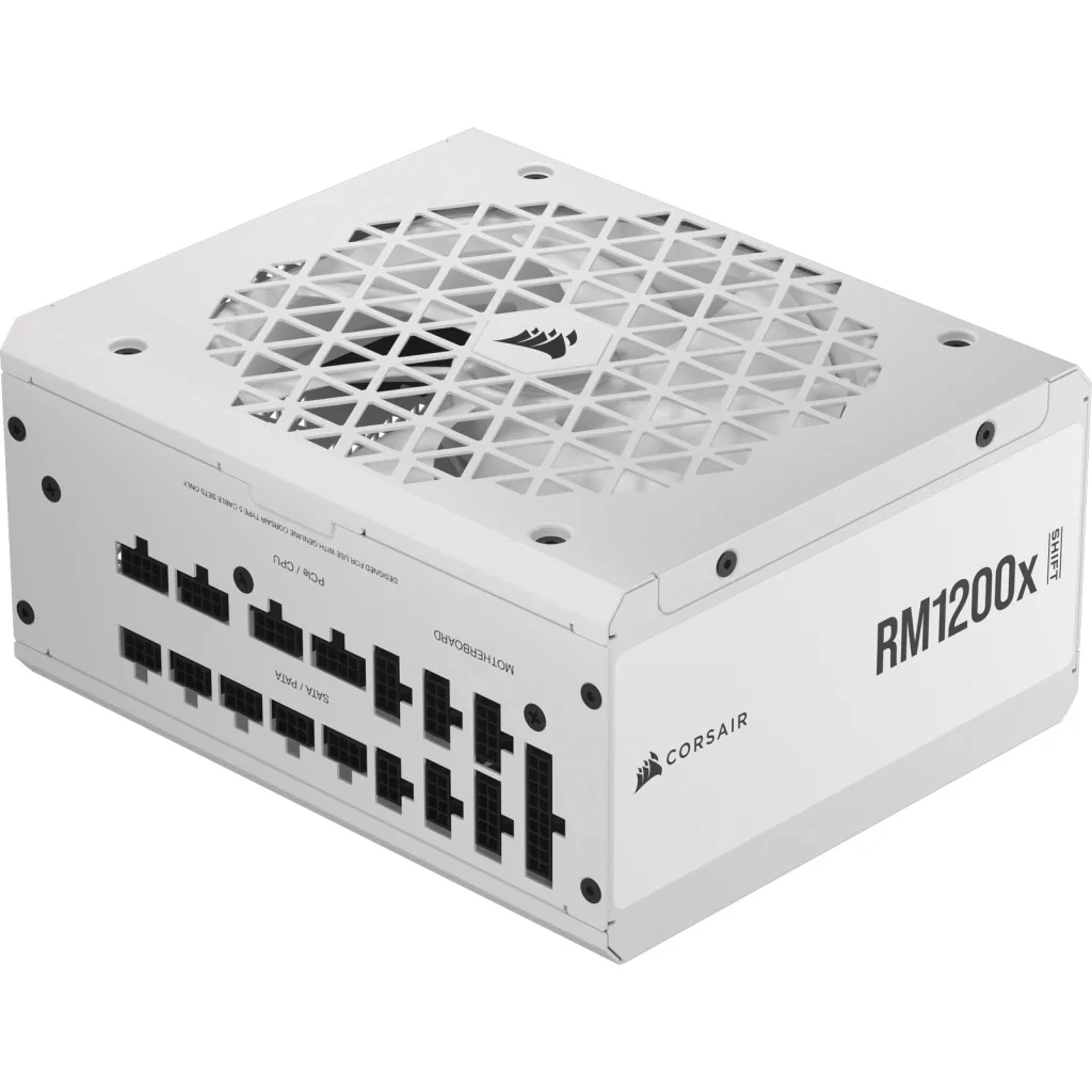 Corsair RMx RM1200x Shift 1200W ATX 80 Plus Gold Fully-Modular ATX Power Supply (White) - Image 2
