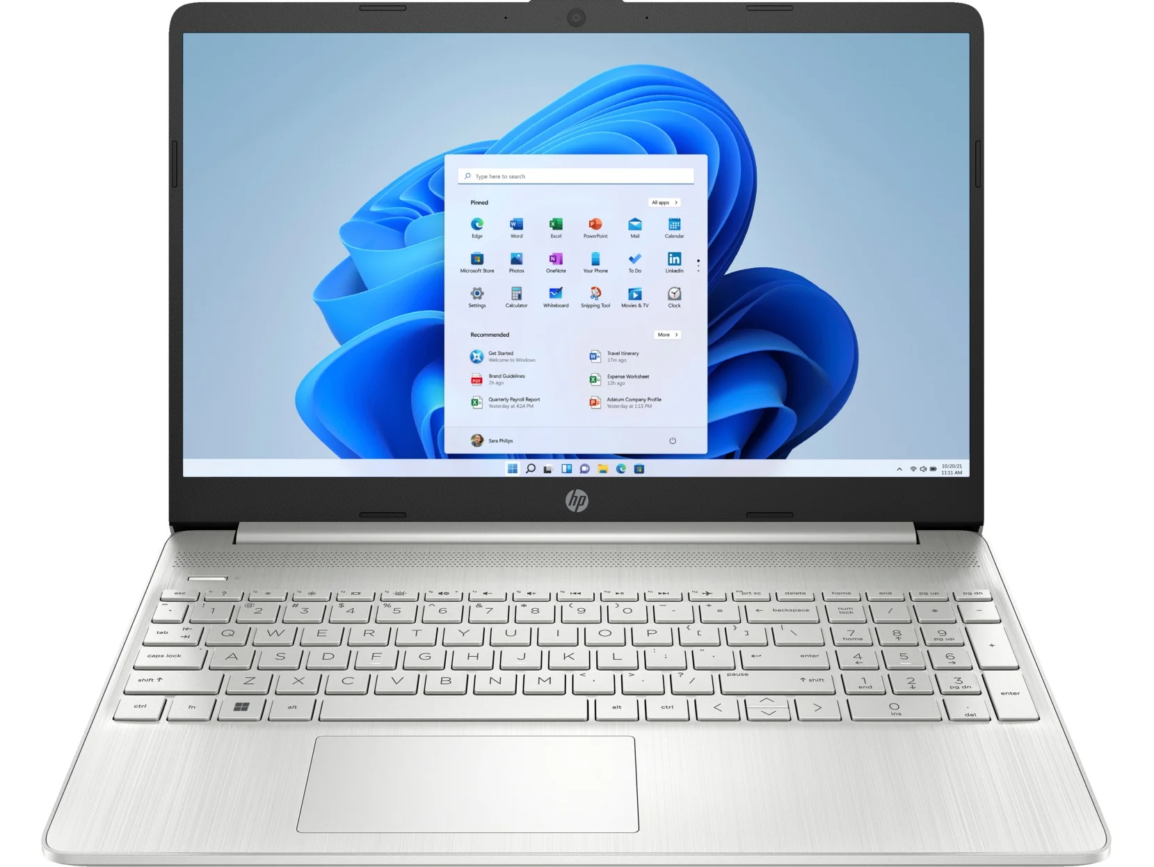 HP 15S-EQ3082AU 15.6" Laptop (Natural Silver) | FHD (1920x1080) | Ryzen 5 5625U | 8GB RAM | 512 GB SSD | AMD Radeon Graphics | MS Office Home & Student 2021 | HP Prelude 15.6" Topload Bag - Image 2