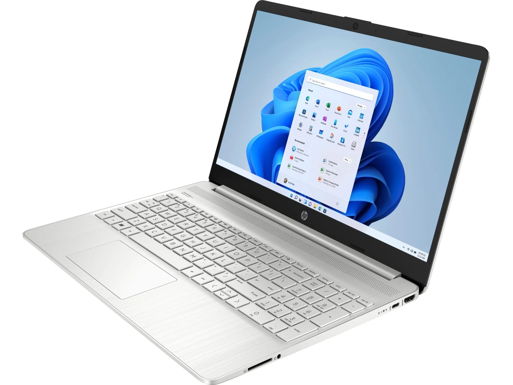 HP 15S-EQ3082AU 15.6" Laptop (Natural Silver) | FHD (1920x1080) | Ryzen 5 5625U | 8GB RAM | 512 GB SSD | AMD Radeon Graphics | MS Office Home & Student 2021 | HP Prelude 15.6" Topload Bag - Image 7