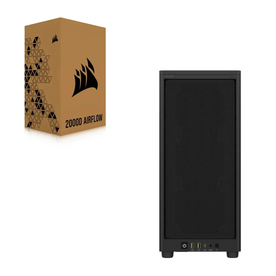 Corsair 2000D Airflow Mini-ITX PC Case (Black, White) - Image 11
