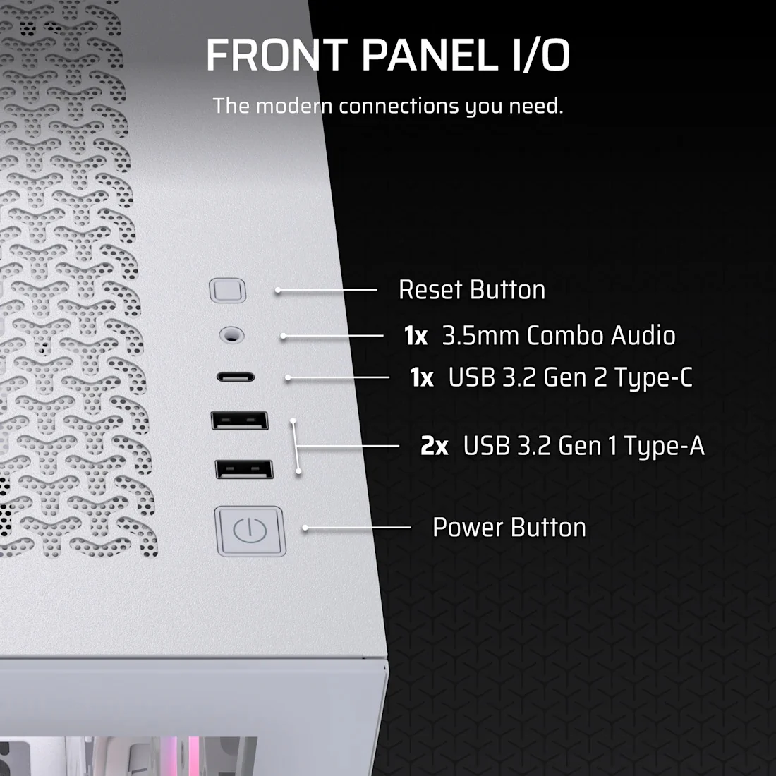 Corsair 3500X RS-R ARGB Mid-Tower PC Case (Black, White) - Image 16