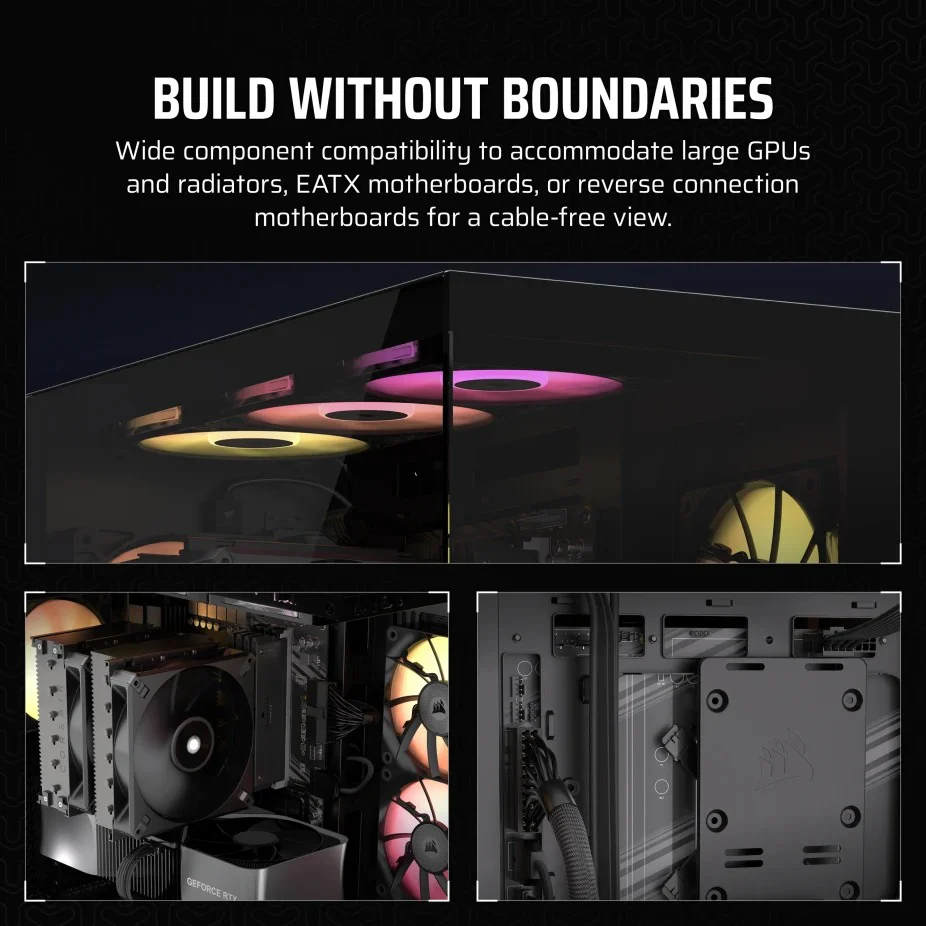 Corsair 3500X TG Mid-Tower PC Case (Black, White) - Image 12