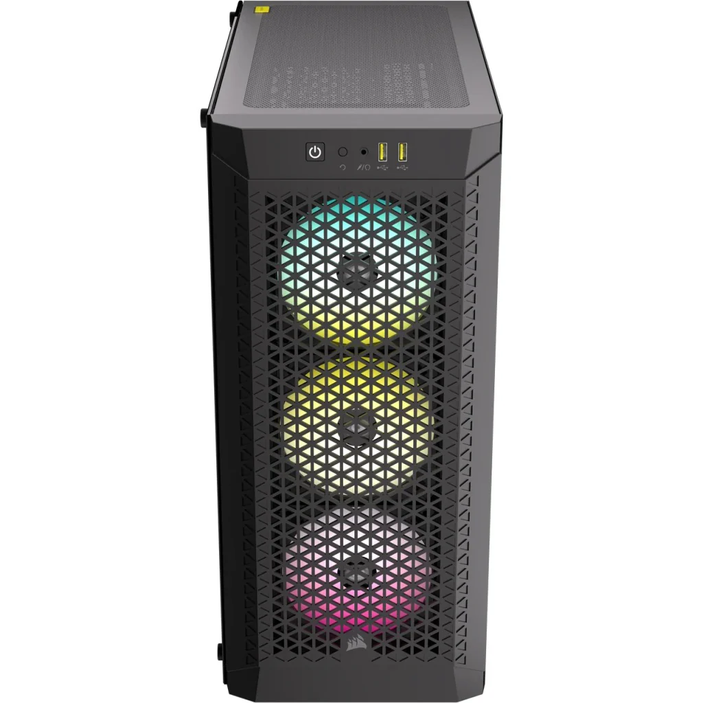 Corsair 480T RGB Airflow Tempered Glass Mid-Tower Case (Black) - Image 3