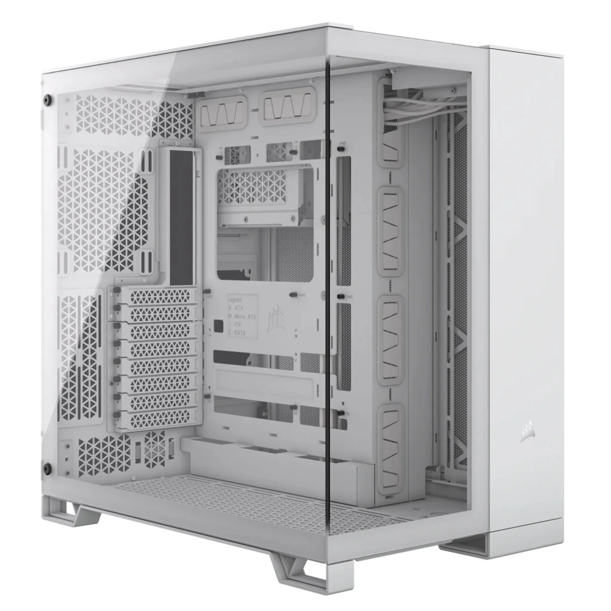 Corsair 6500X Tempered Glass ATX Mid-Tower Dual Chamber PC Case (Black, White) - Image 2