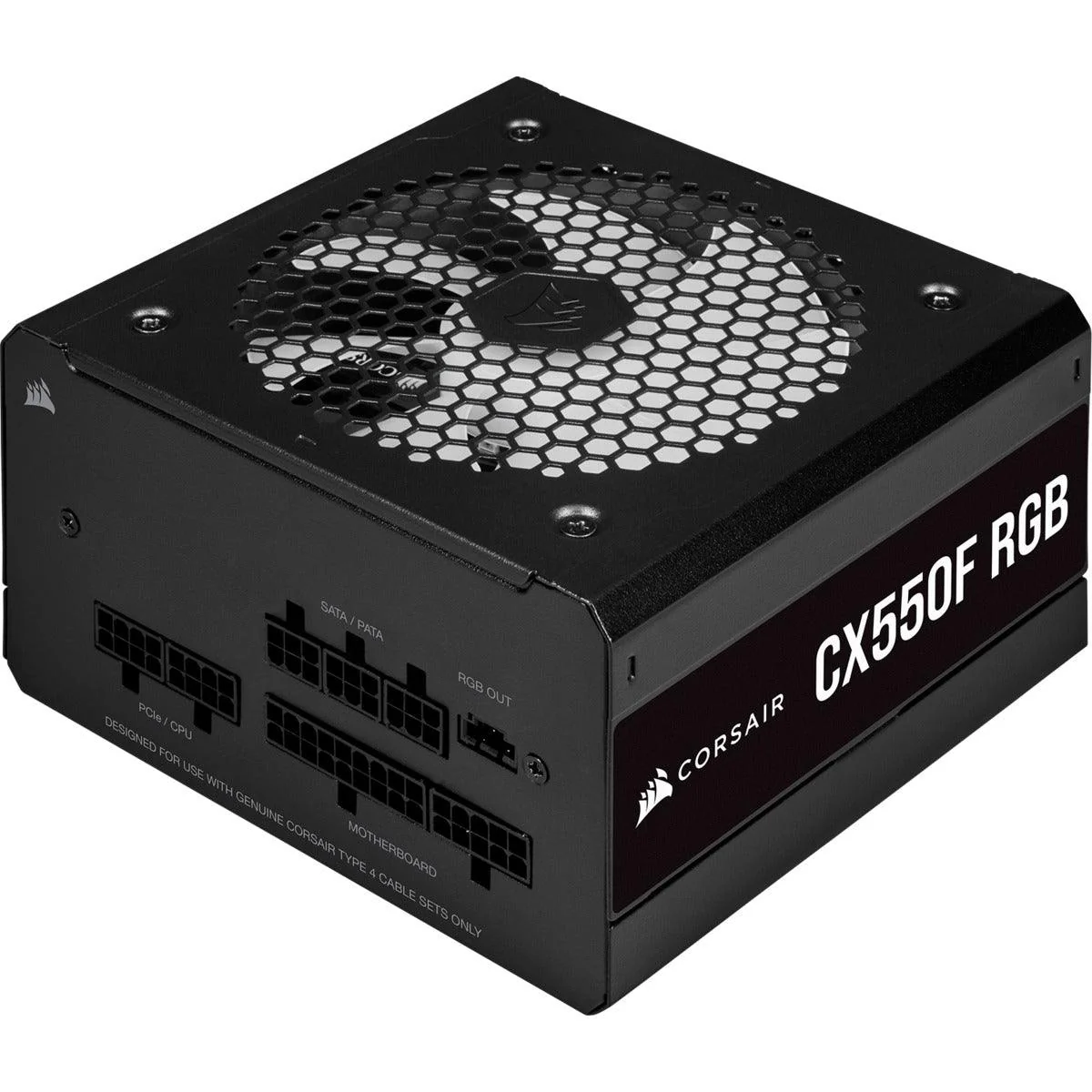 Corsair CX-F RGB Series CX550F RGB ATX Power Supply (Black) - Image 2