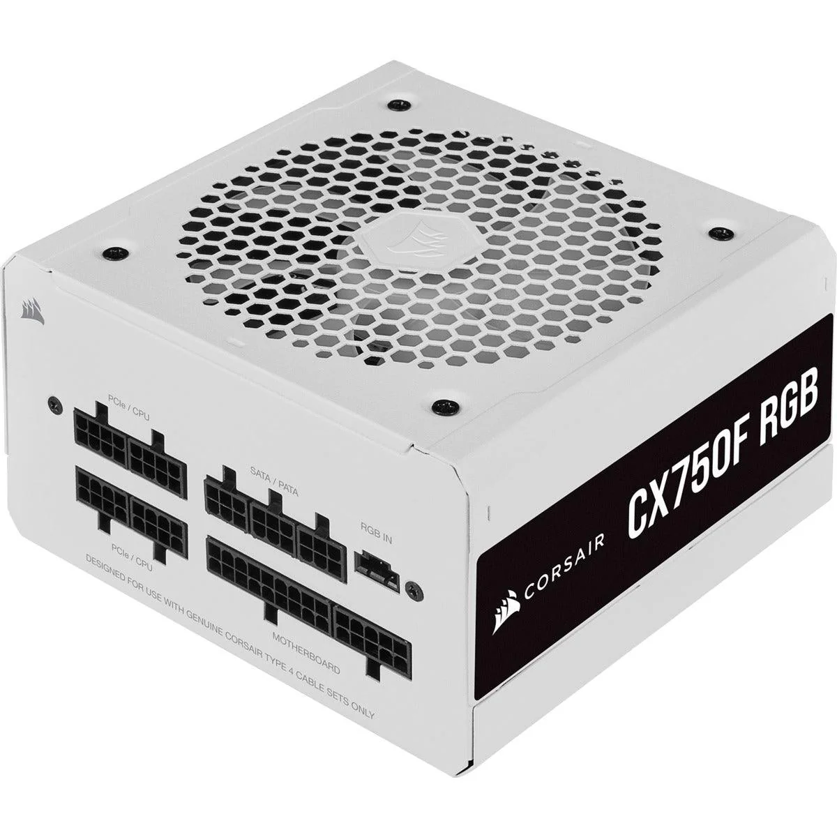 Corsair CX-F RGB Series CX750F RGB ATX Power Supply (White) - Image 2