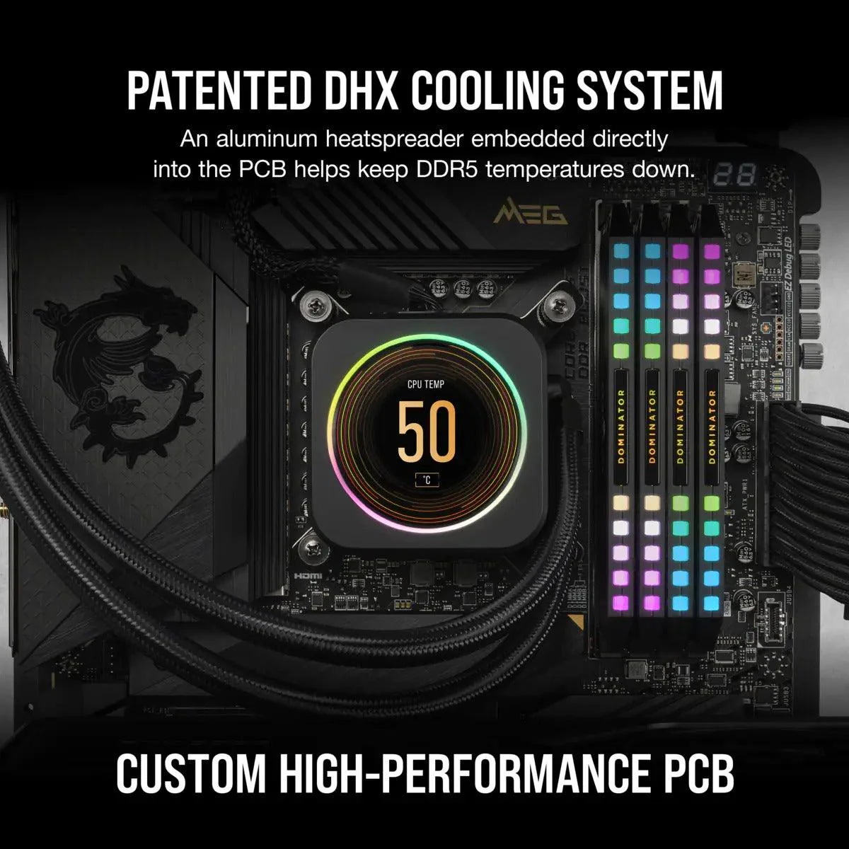 CORSAIR Dominator Platinum RGB 32GB (2x16GB) DDR5 DRAM 5600MHZ C36 Memory Kit (Black) (CMT32GX5M2B5600C36) - Image 10