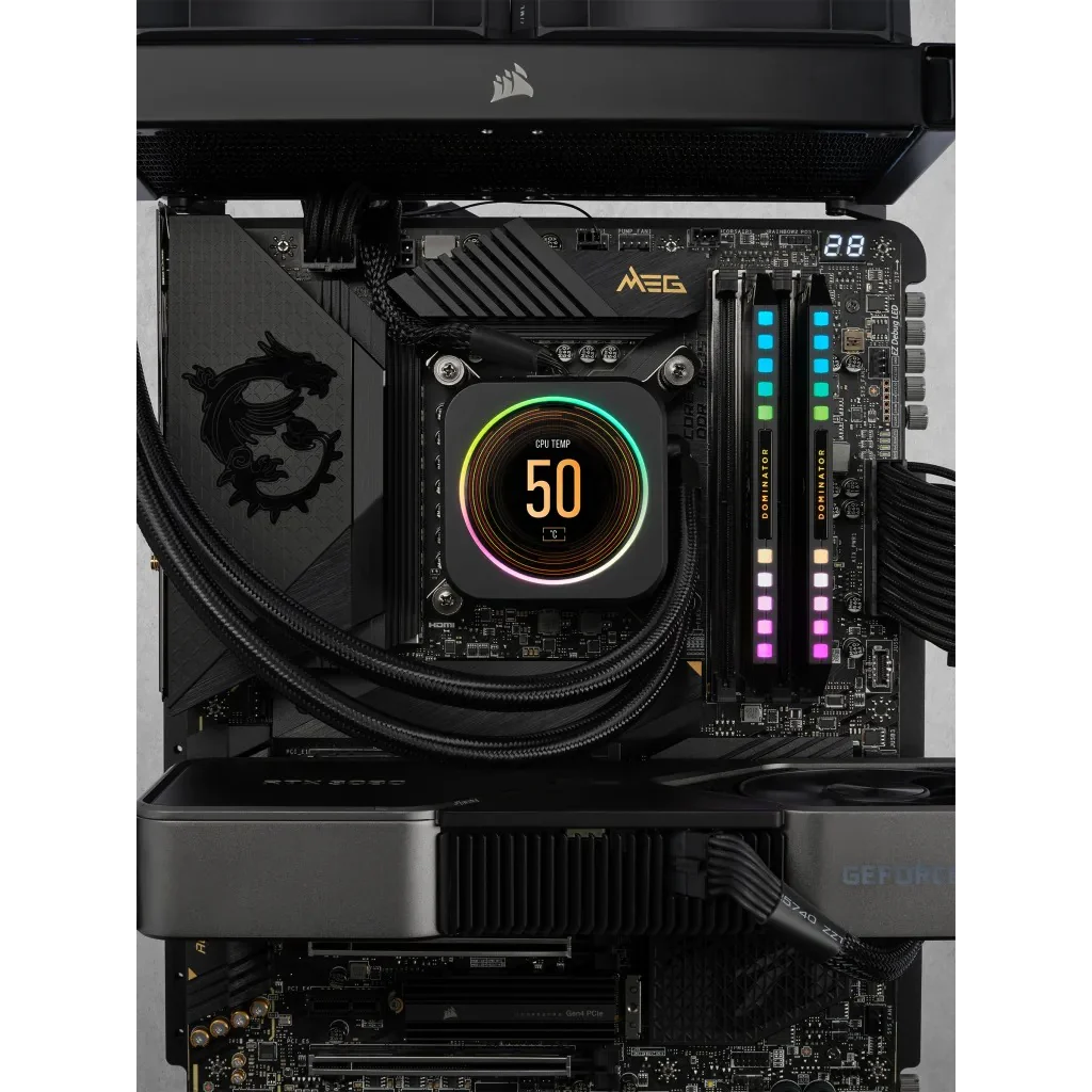 Corsair Dominator Platinum RGB 32GB (2x16GB) DDR5 DRAM 7200MHz CL34 Memory Kit (Black) (CMT32GX5M2X7200C34) - Image 8