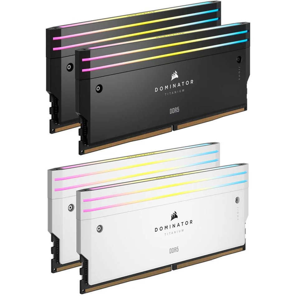 Corsair Dominator Titanium RGB 32GB (2x16GB) DDR5 DRAM 6000MHz CL30 Intel XMP Memory Kit (Black, White) - Image 12