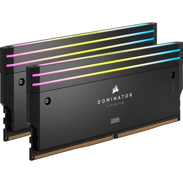 Corsair Dominator Titanium RGB 32GB (2x16GB) DDR5 DRAM 6000MHz CL30 Intel XMP Memory Kit (Black, White) - Image 3