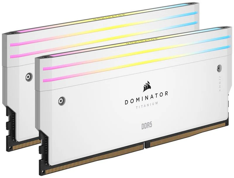 Corsair Dominator Titanium RGB 32GB (2x16GB) DDR5 DRAM 6000MHz CL30 Intel XMP Memory Kit (Black, White) - Image 8