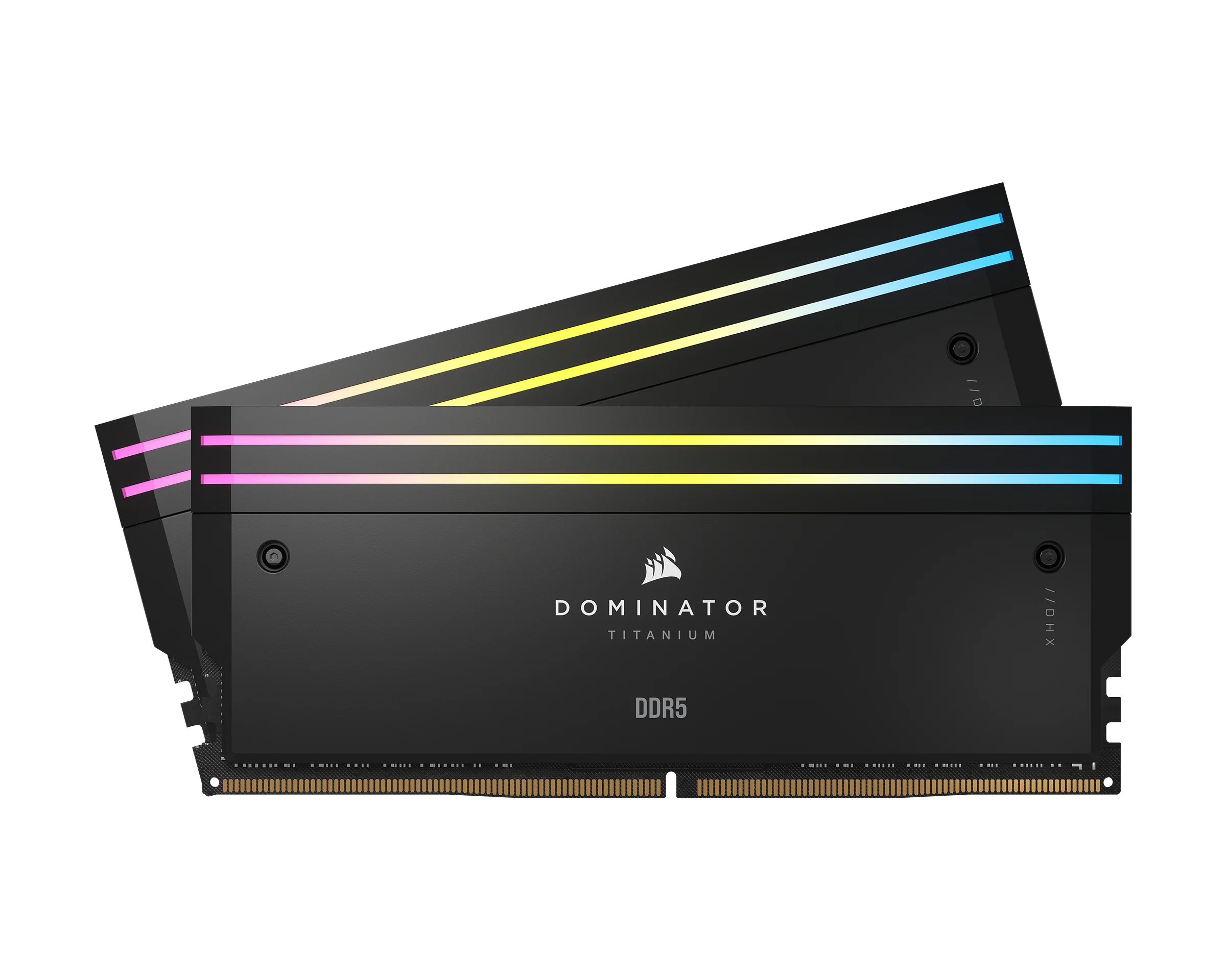 Corsair Dominator Titanium RGB 32GB (2X16GB) DDR5 DRAM 6600MHz CL32 Intel XMP Memory (Black, White) - Image 2