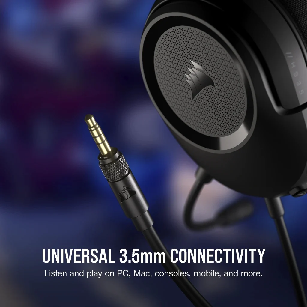 Corsair HS35 Surround V2 Multiplatform Wired Gaming Headset (Carbon) - Image 3