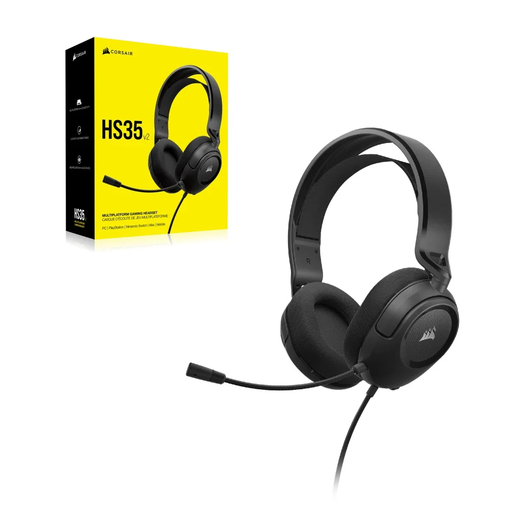 Corsair HS35 Surround V2 Multiplatform Wired Gaming Headset (Carbon) - Image 9