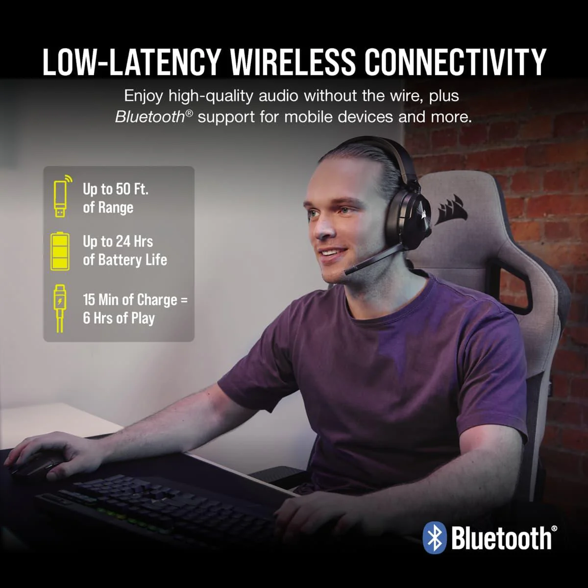 Corsair HS55 Wireless Core Gaming Headset For PS5/ PS4/ PC/ Mac - Image 11