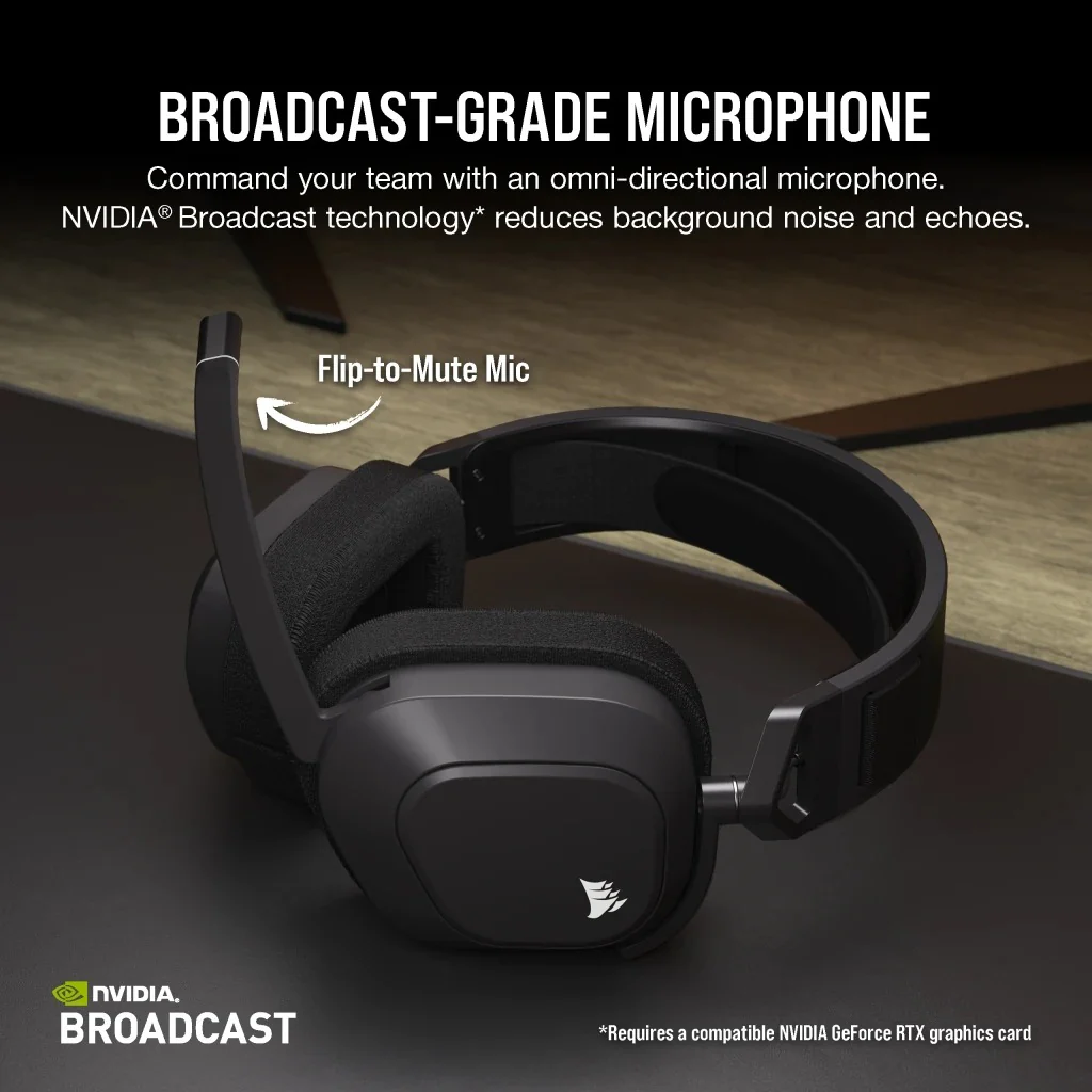 Corsair HS80 MAX Premium Wireless RGB Gaming Headset (Steel Grey) - Image 11