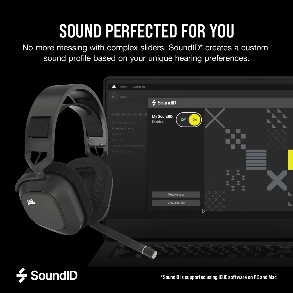 Corsair HS80 MAX Premium Wireless RGB Gaming Headset (Steel Grey) - Image 12