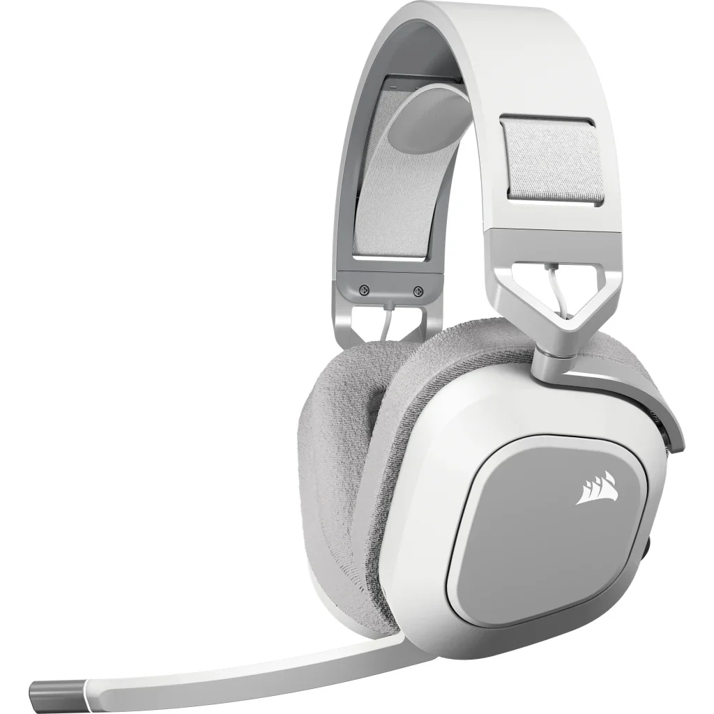Corsair HS80 MAX Premium Wireless RGB Gaming Headset (White) - Image 2