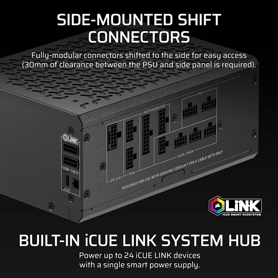 Corsair HX1500i SHIFT Fully Modular Platinum ATX Power Supply (CP-9020269-NA) - Image 3