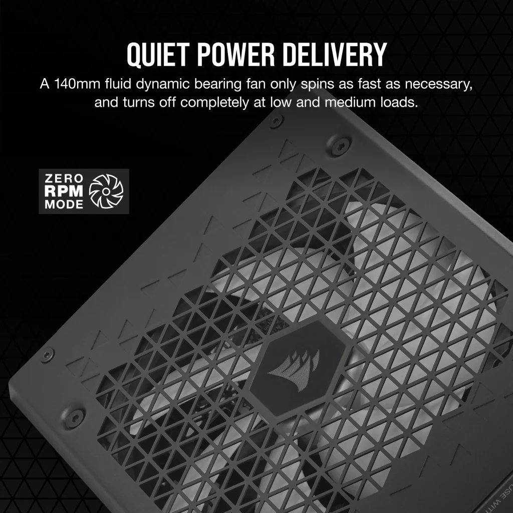 Corsair HXi Series HX1200i 1200W ATX 80 Plus Platinum Ultra-Low Noise Fully Modular Power Supply - Image 10