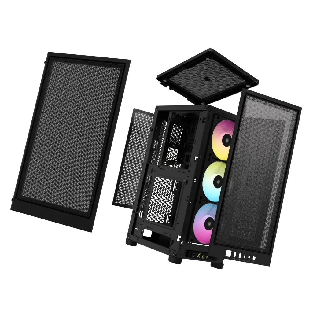 Corsair iCue 2000D RGB Airflow Mini-ITX PC Case (Black) - Image 4
