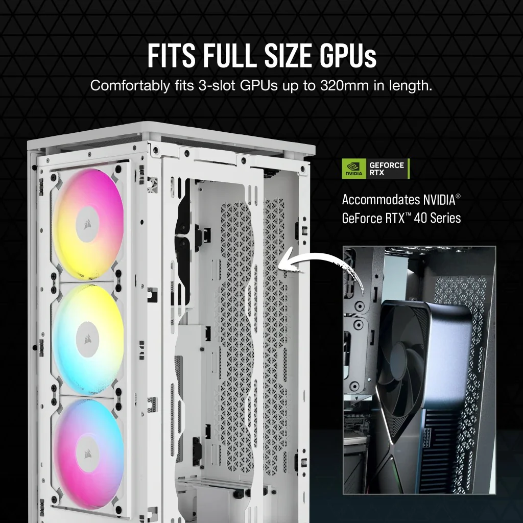 Corsair iCue 2000D RGB Airflow Mini-ITX PC Case (White) - Image 28