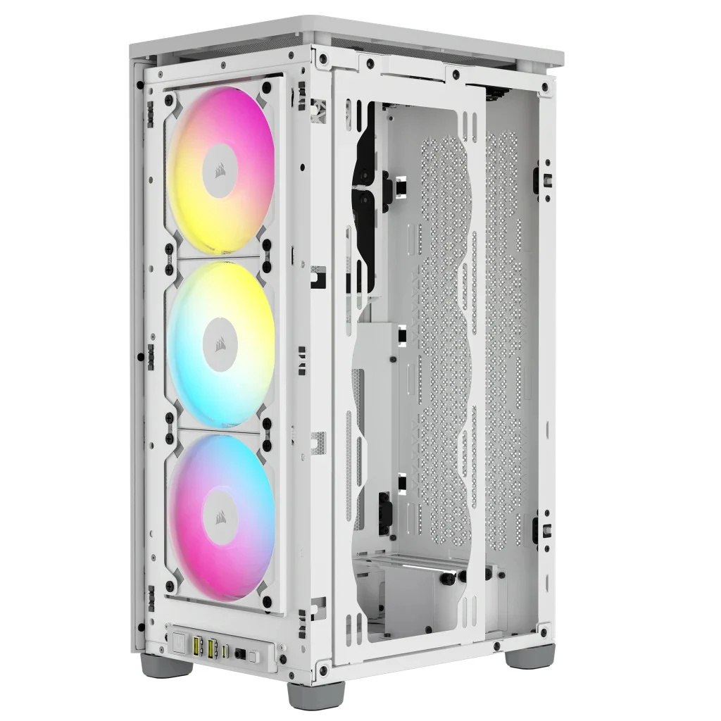 Corsair iCue 2000D RGB Airflow Mini-ITX PC Case (White) - Image 7