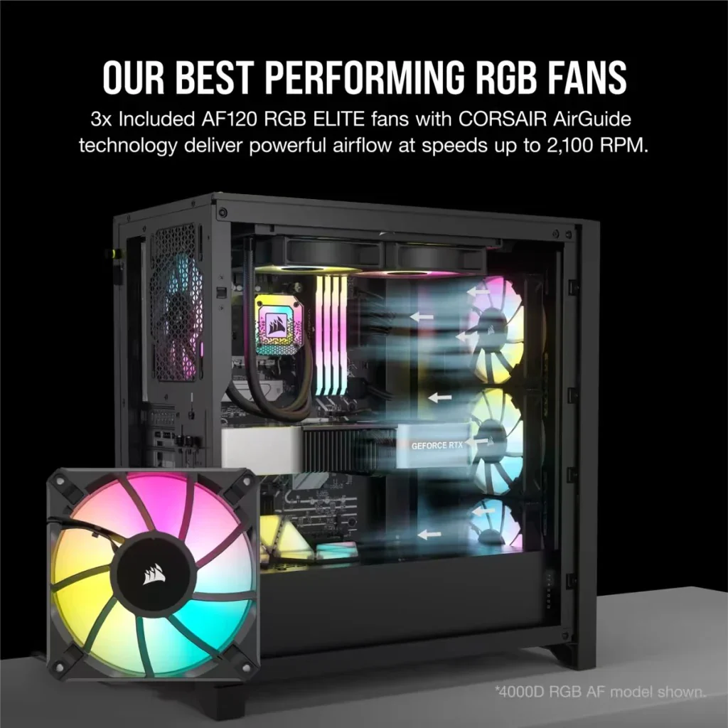 Corsair iCue 5000D RGB Airflow Mid-Tower ATX PC Case (Black) - Image 6