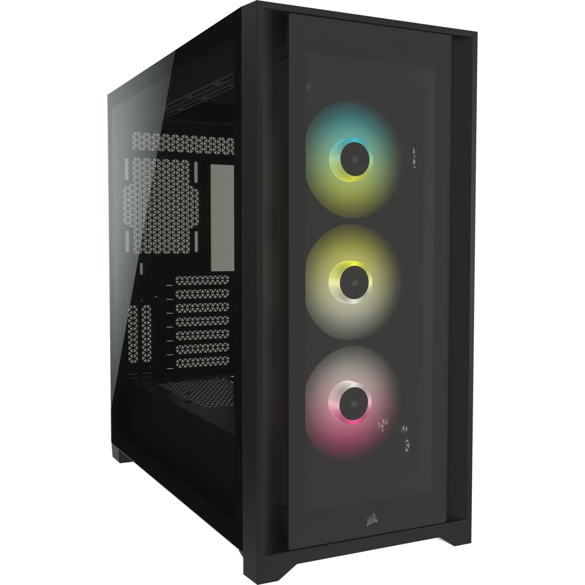 Corsair iCUE 5000X RGB Tempered Glass Mid-Tower ATX PC Smart Case (Black) - Image 2