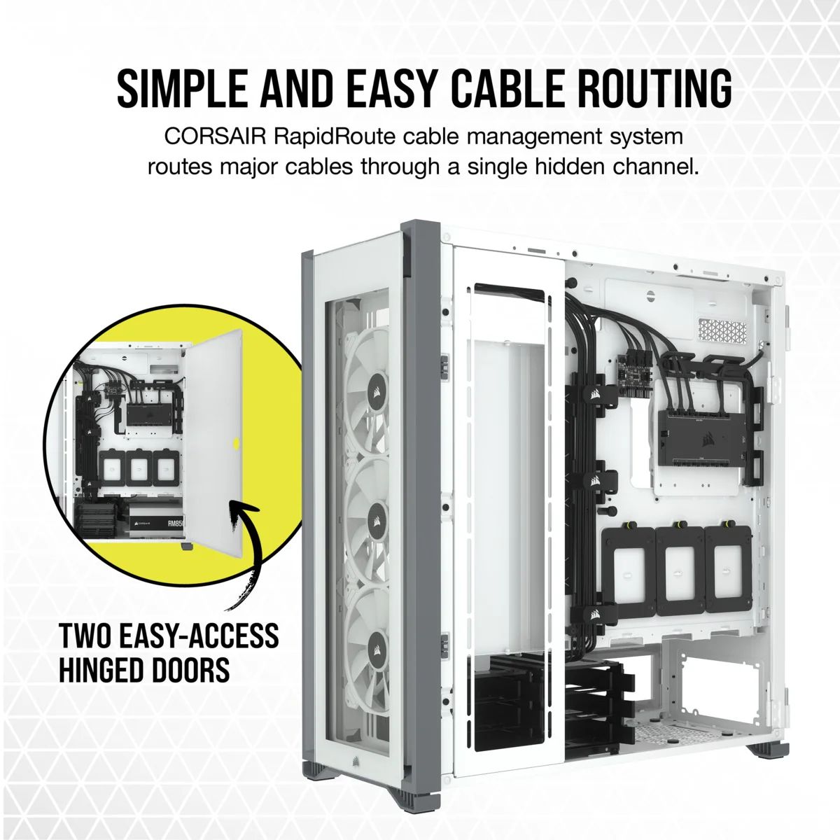 Corsair iCUE 7000X RGB Tempered Glass Full-Tower ATX PC Case (White) - Image 7