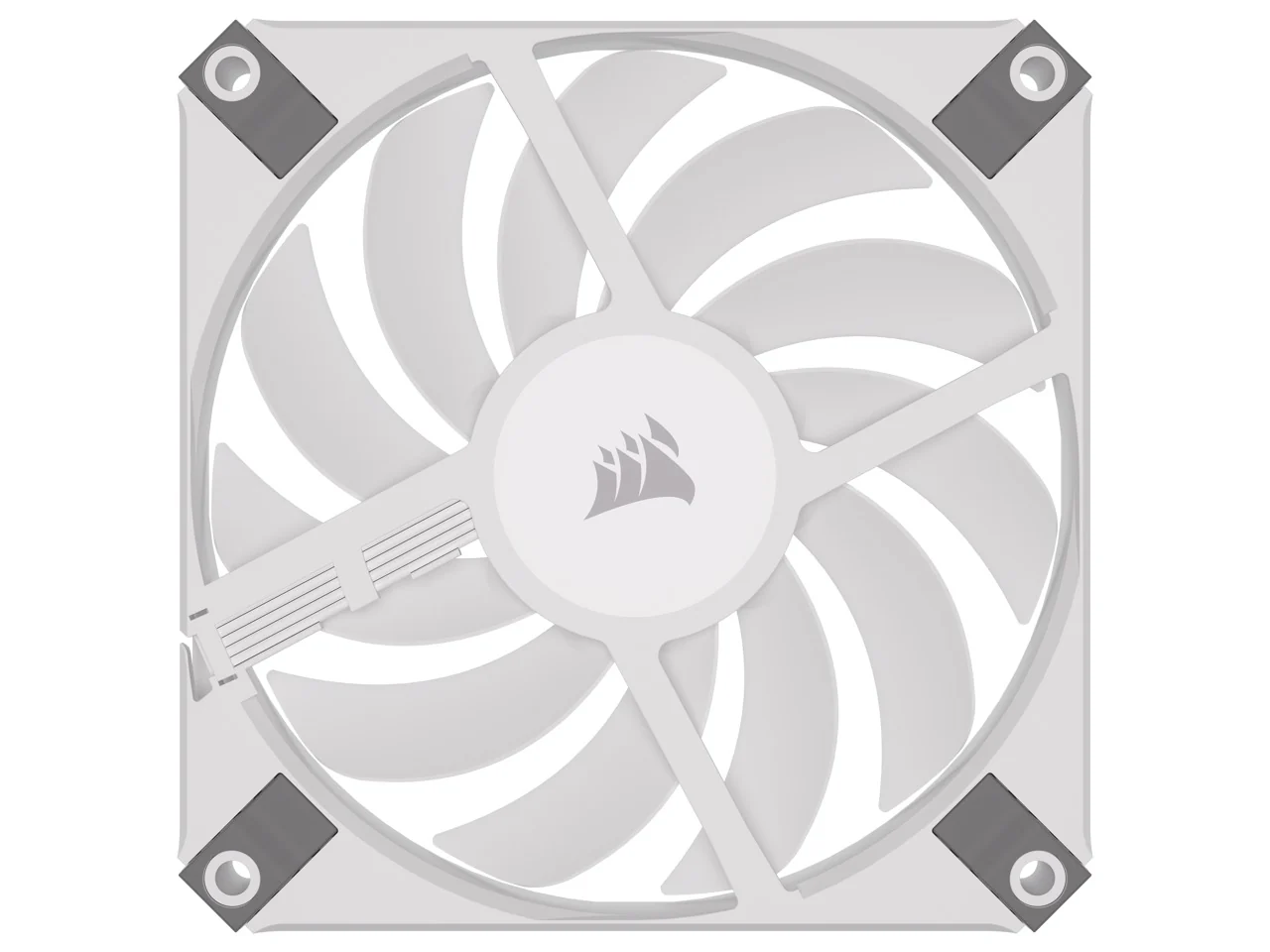 Corsair iCUE AF120 RGB Slim 120MM PWM Fluid Dynamic Bearing Fan With Lightning Node Core (White) (Twin Pack) - Image 10