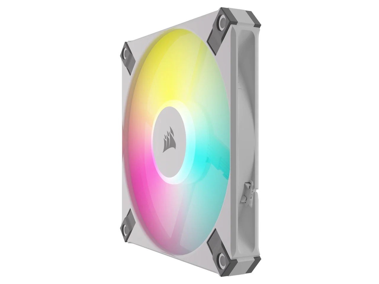 Corsair iCUE AF120 RGB Slim 120MM PWM Fluid Dynamic Bearing Fan With Lightning Node Core (White) (Twin Pack) - Image 4