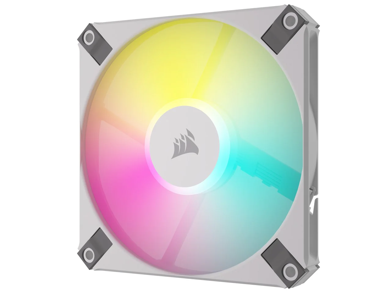 Corsair iCUE AF120 RGB Slim 120MM PWM Fluid Dynamic Bearing Fan With Lightning Node Core (White) (Twin Pack) - Image 8