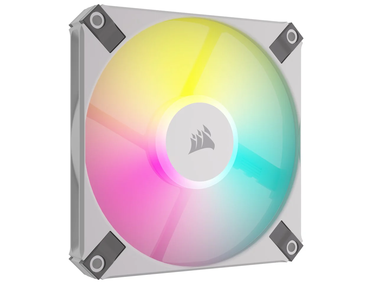 Corsair iCUE AF120 RGB Slim 120MM PWM Fluid Dynamic Bearing Fan With Lightning Node Core (White) (Twin Pack) - Image 9