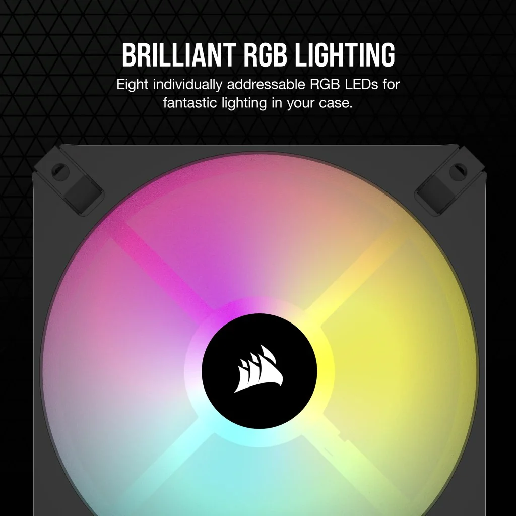 Corsair iCUE AR120 Digital RGB 120mm PWM Fan (Black) (Triple Pack) - Image 7