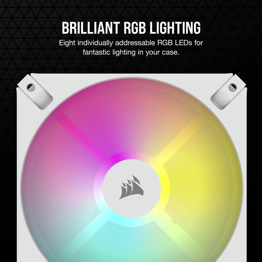 Corsair iCUE AR120 Digital RGB 120mm PWM Fan (White) (Triple Pack) - Image 7