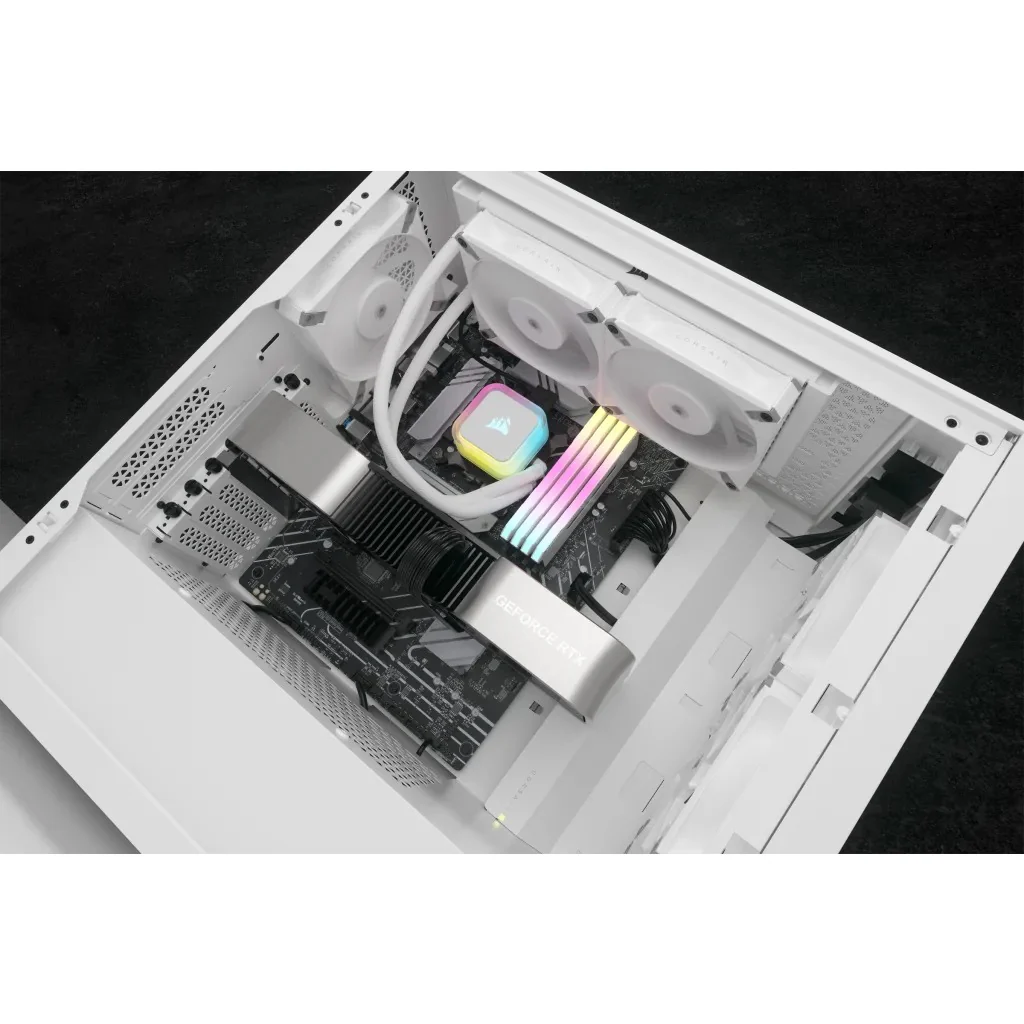 Corsair iCUE H100i RGB Elite 240mm Liquid CPU Cooler (White) - Image 11