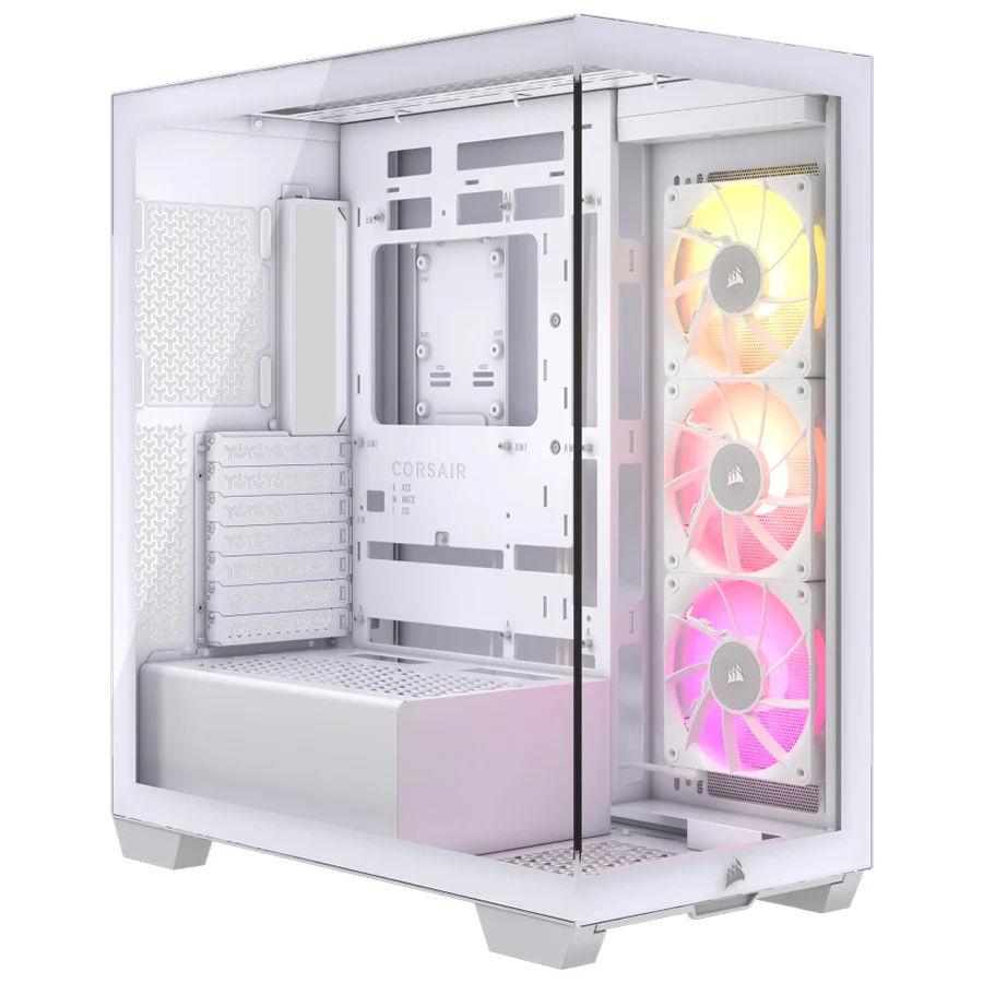 Corsair iCue Link 3500X RGB TG Mid-Tower PC Case (Black, White) - Image 8