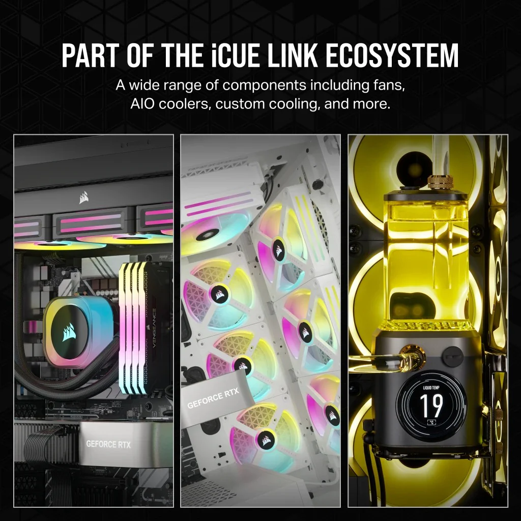Corsair iCUE Link H100i RGB 240mm Liquid CPU Cooler (Black) - Image 16