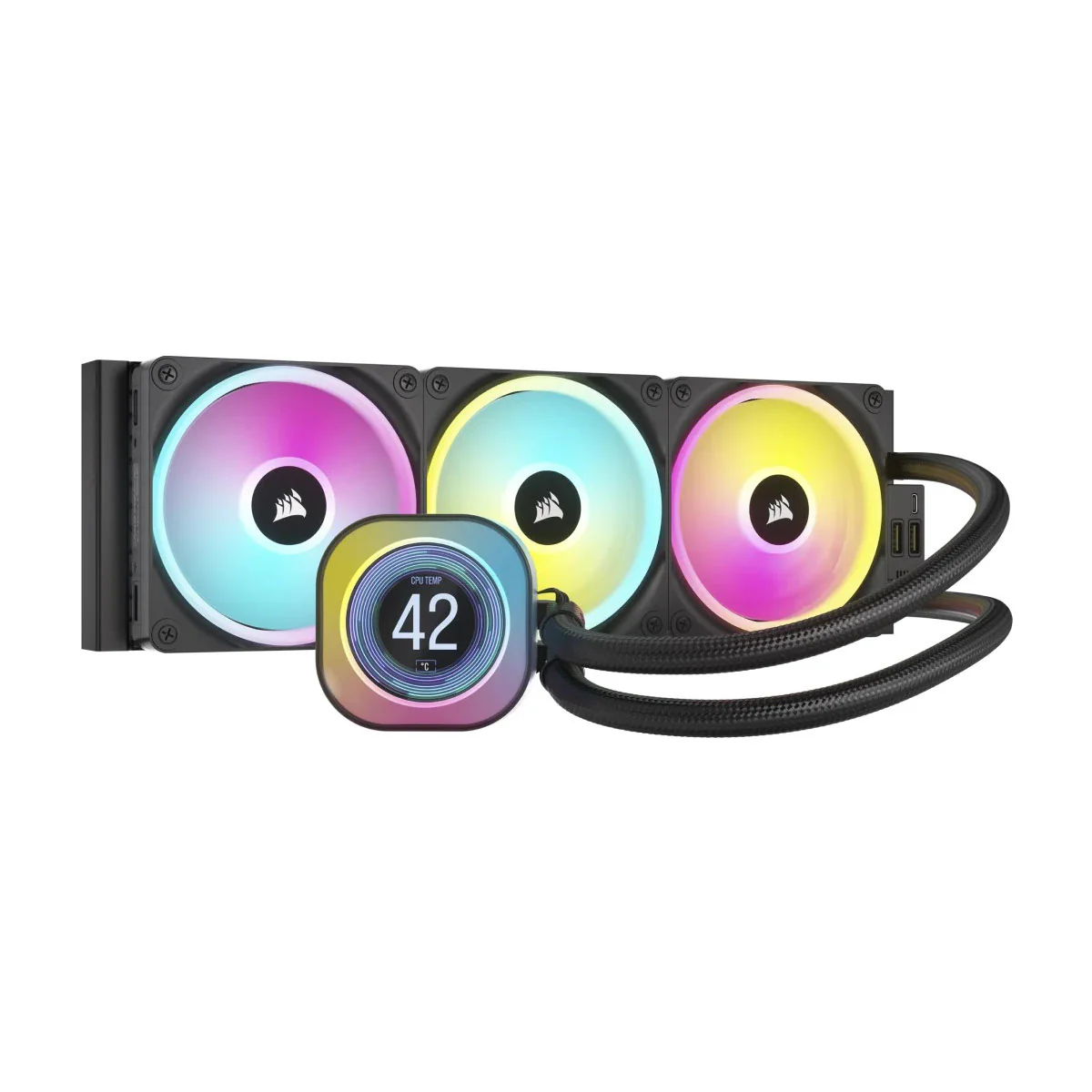Corsair iCUE Link H150I RGB 360MM LCD AIO Liquid CPU Cooler - Image 2