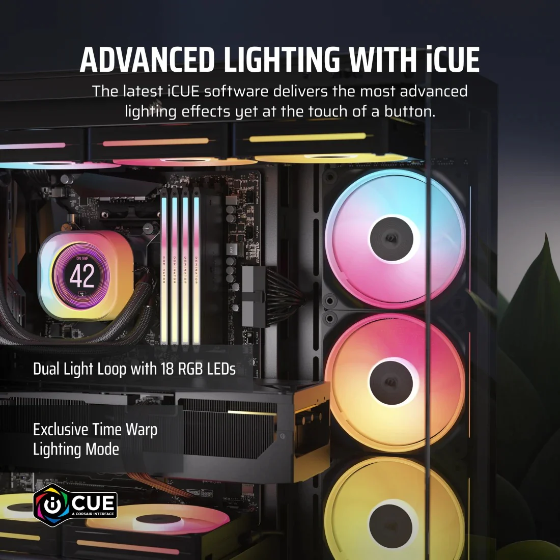 Corsair iCue Link LX120-R RGB 120mm PWM Reverse Triple Fan Kit (Black, White) (CO-9051050-WW, CO-9051054-WW) - Image 8